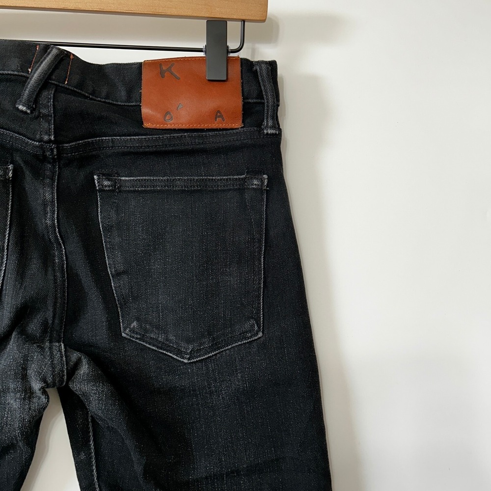 Hiroshi Kato The Needle Skinny Jeans Mens Size 30 Selvedge Black Raw Stretch USA - Picture 9 of 16